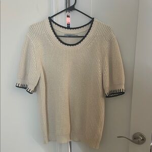 M.M. LaFleur Cream Knit Sweater